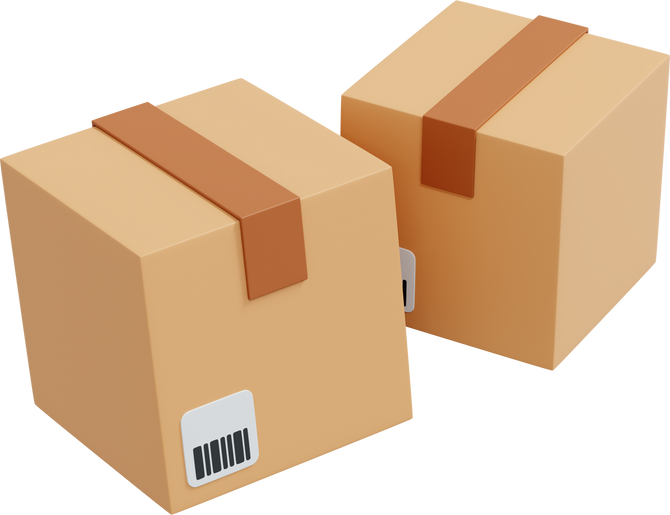 3D Cardboard Box or Delivery Package